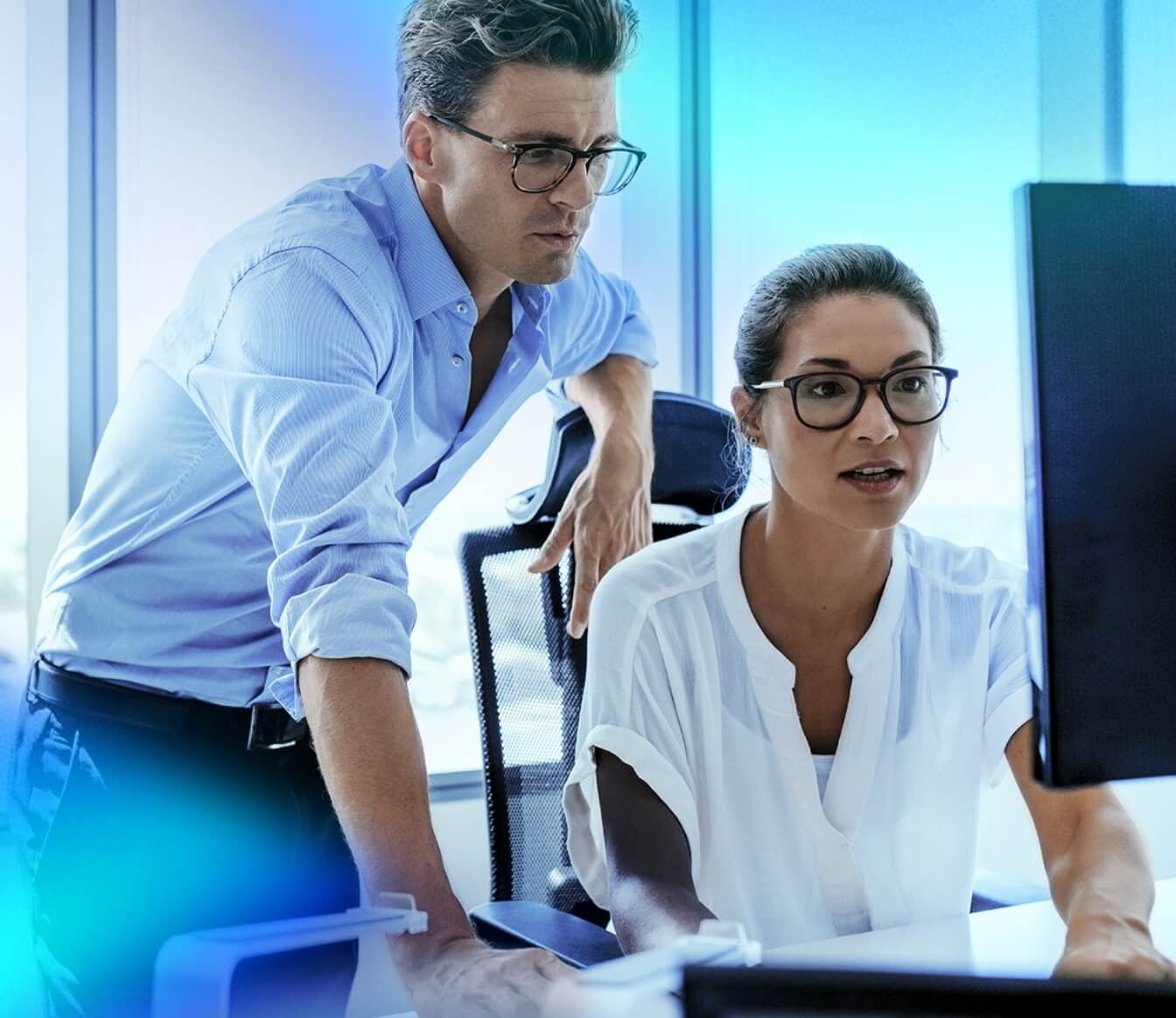 People Looking at Computer