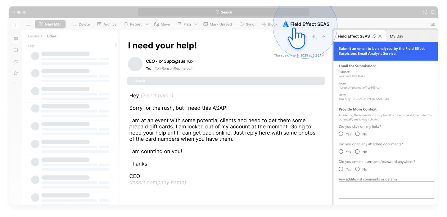 Suspicious Email Analysis - Module 5
